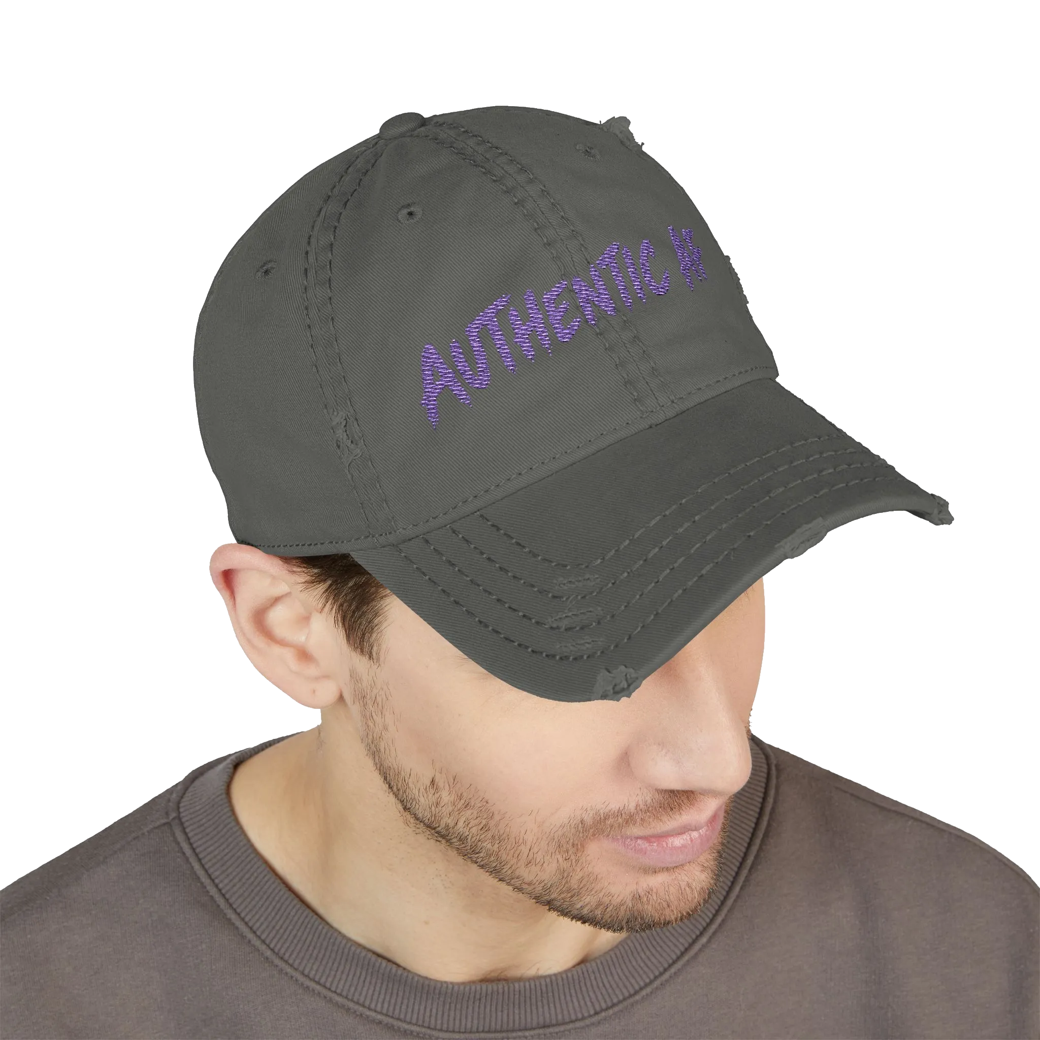 AUTHENTIC AF Distressed Dad Cap