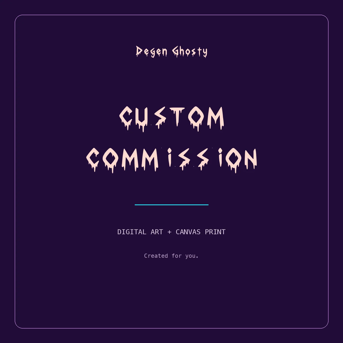 Custom Art Commission — Digital + Canvas Print